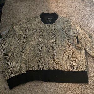 Black and gold snake print silk jacket